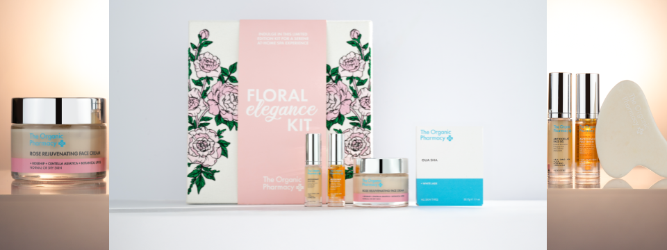 Floral Elegance Kit met gua sha en luxe miniaturen! 